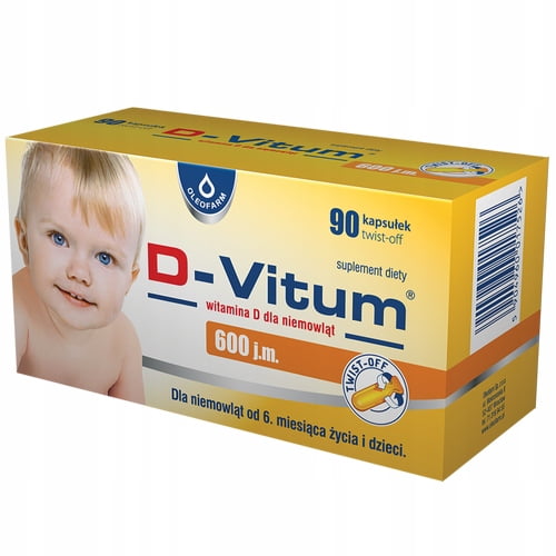 D-Vitum 600 j.m. D3 Dla Niemowląt 90kaps.twist-off