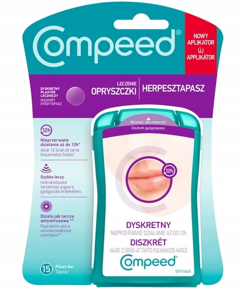 Compeed Dyskretny Plaster Na Opryszczkę 15 sztuk