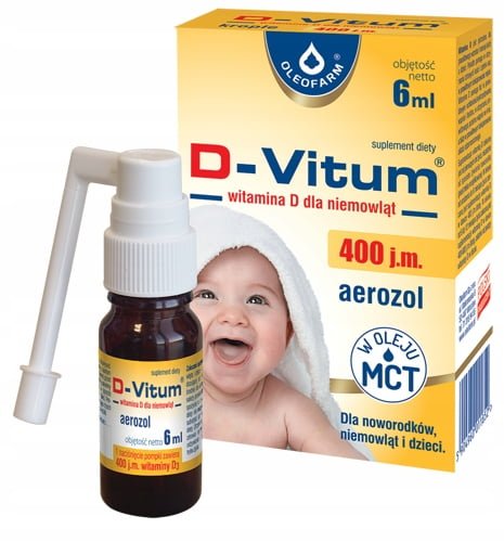 D-Vitum Witamina D3 400 J.M Dla Niemowląt Aerozol