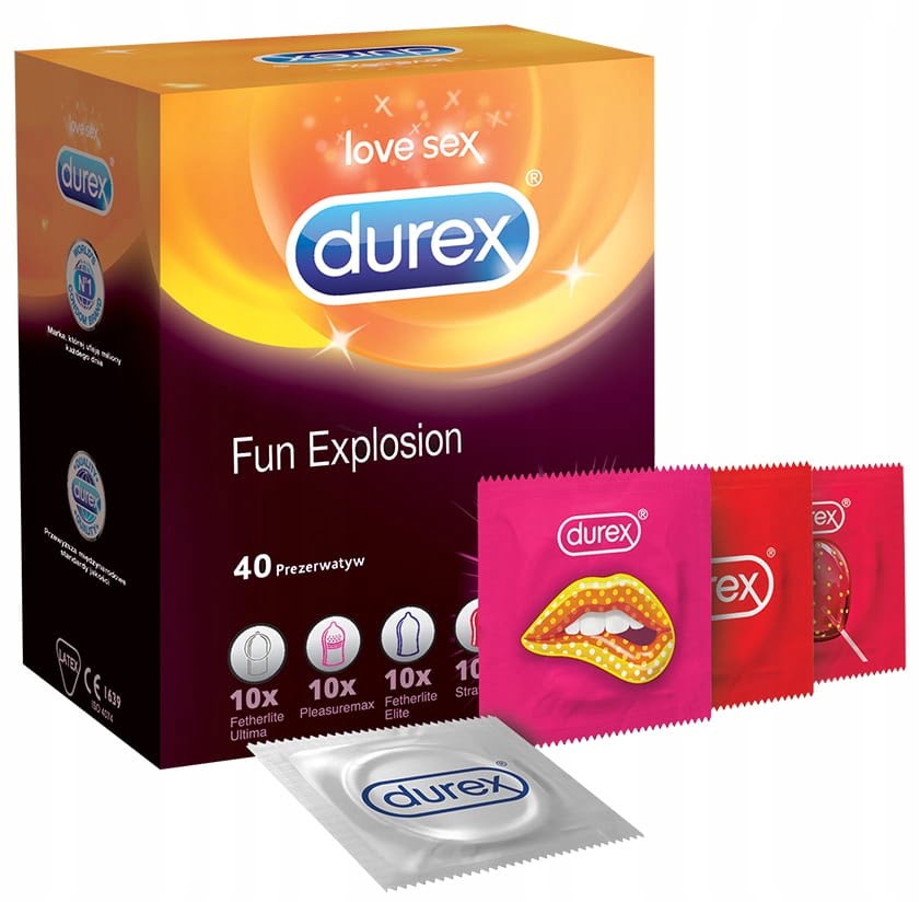 Durex Fun Explosion Zestaw Prezerwatyw Mix 40 szt.
