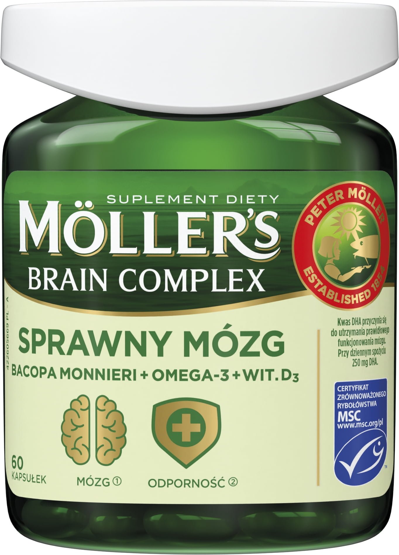 Mollers Brain Complex Sprawny Mózg Omega-3 60 kaps