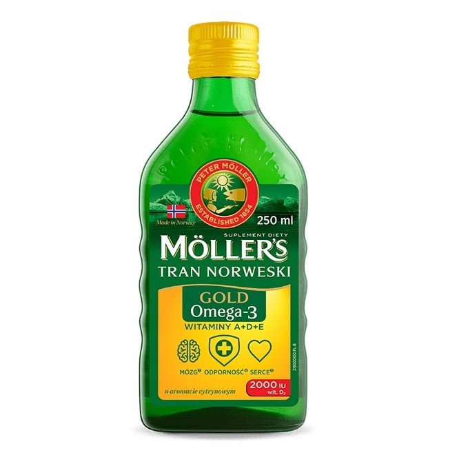 Moller's Gold Omega-3 Tran Norweski Cytryna 250 ml