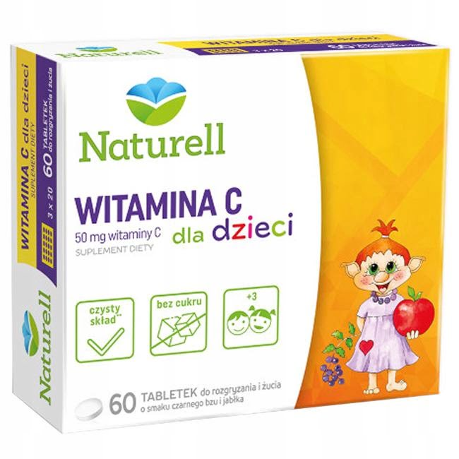 Naturell Witamina C 50 mg Dla Dzieci 60 tabletek