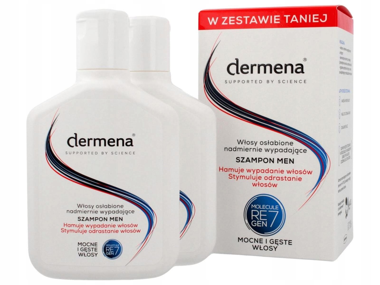 DERMENA MEN Szampon Przeciw Wypadaniu Włosów 2x200
