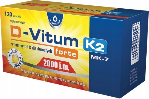D-Vitum K2 Forte Witamina D2000 i K2 120kaps