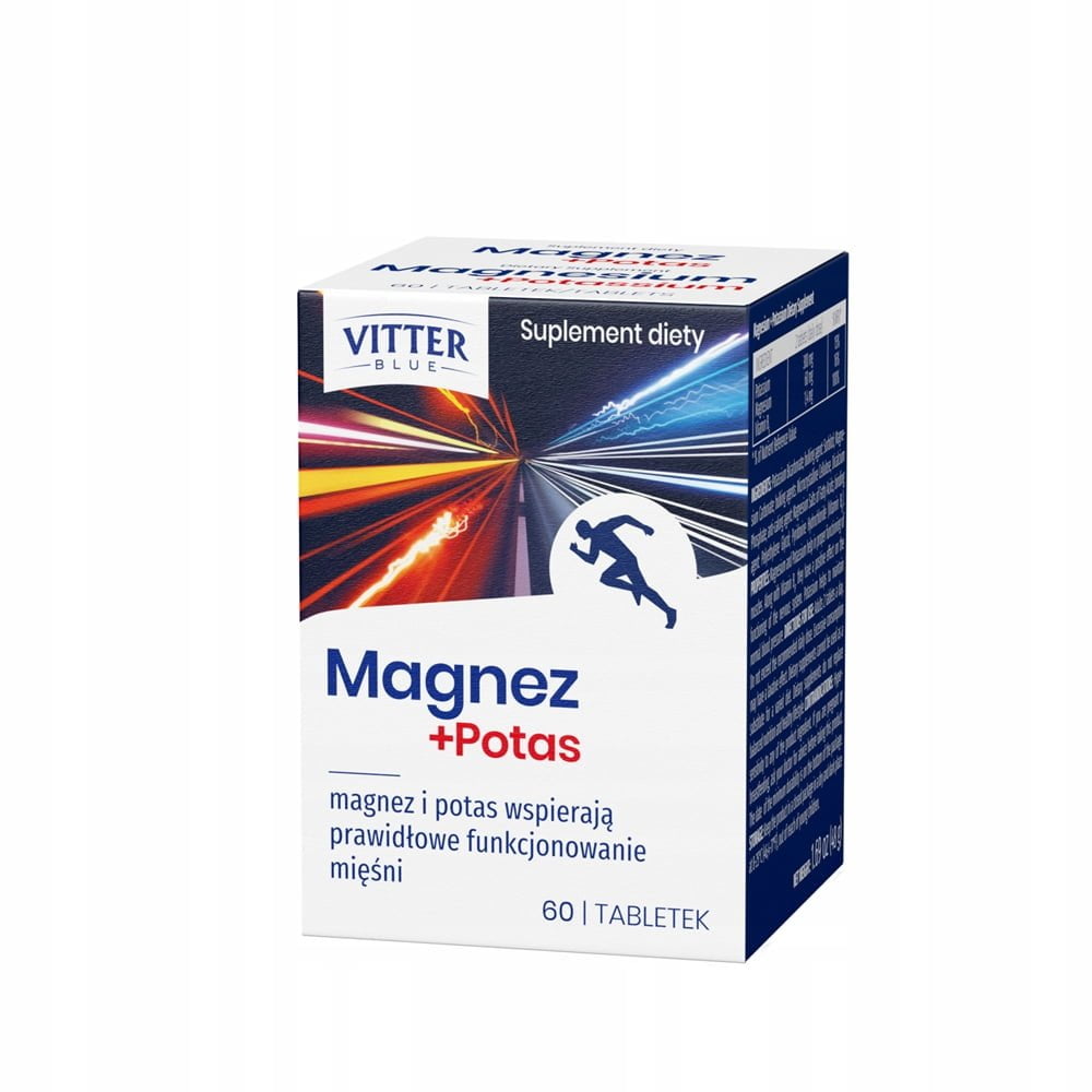 Magnez + Potas Vitter Wsparcie Mięśni 60 Tabl.