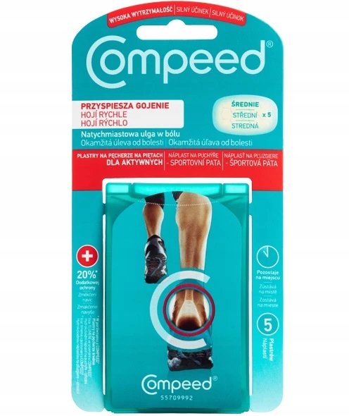 Compeed Plastry Na Pęcherze Na Piętach Ulga 5 szt.
