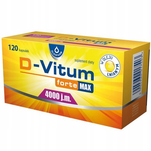 D-Vitum Forte Max 4000 D3 W Oleju Lnianym 120kaps.