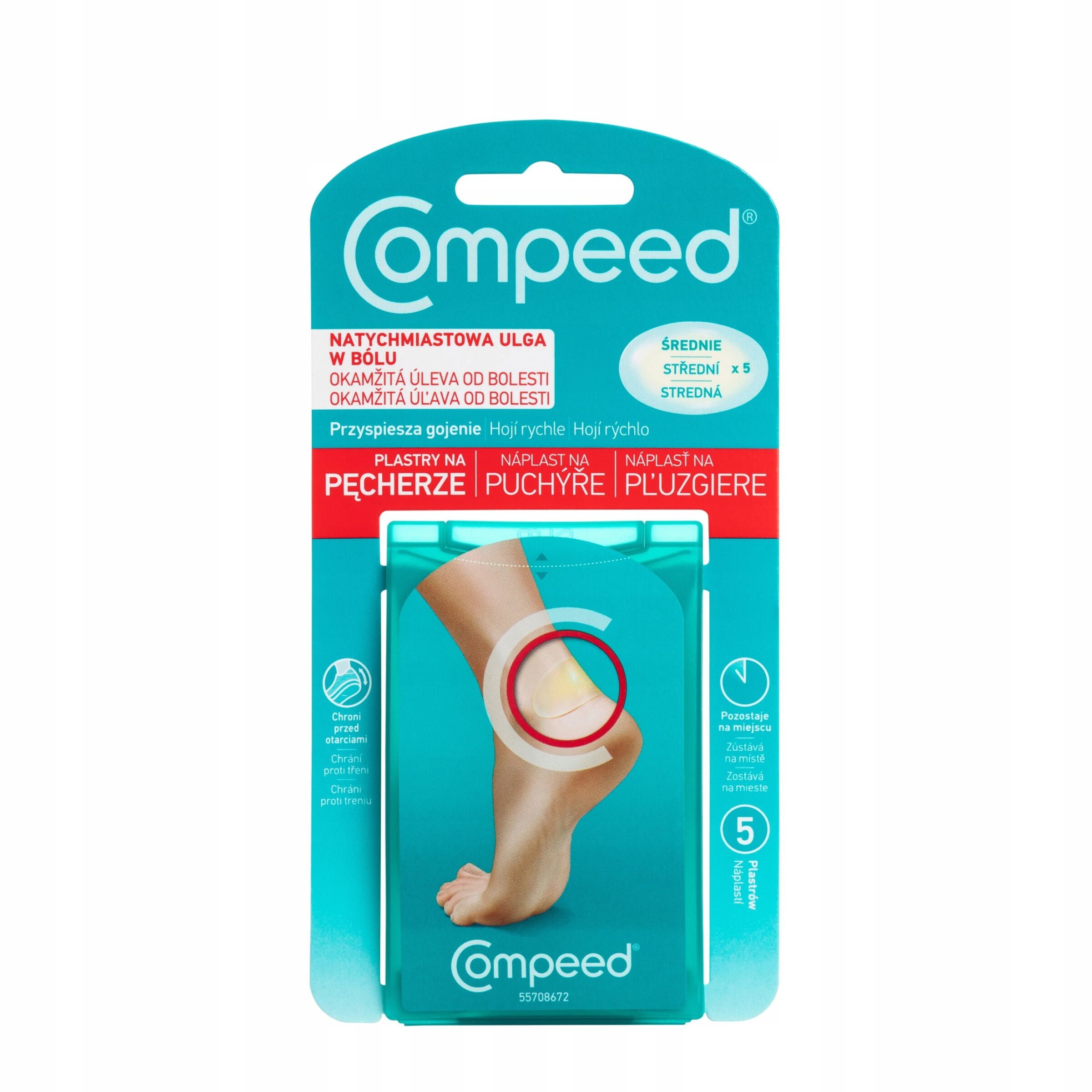 COMPEED Plastry Na Pęcherze Średnie 5 sztuk