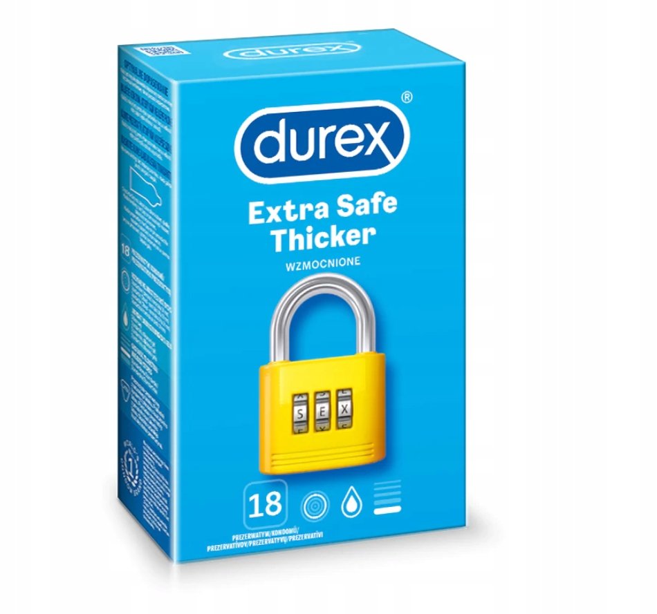Durex Extra Safe Thicker Prezerwatywy 18 sztuk