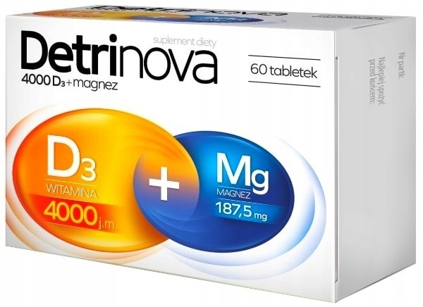 Detrinova Witamina D3 4000 + Magnez 187,5mg 60tabl