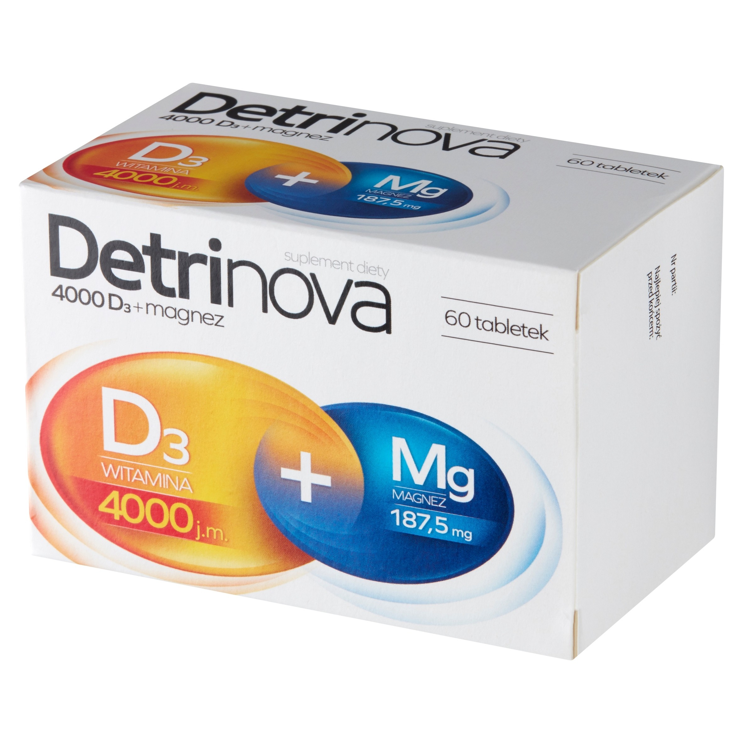 Detrinova Witamina D3 4000 + Magnez 187,5mg 60tabl