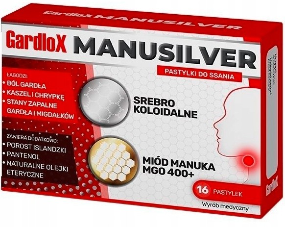 Gardlox Manusilver Pastylki 16 sztuk