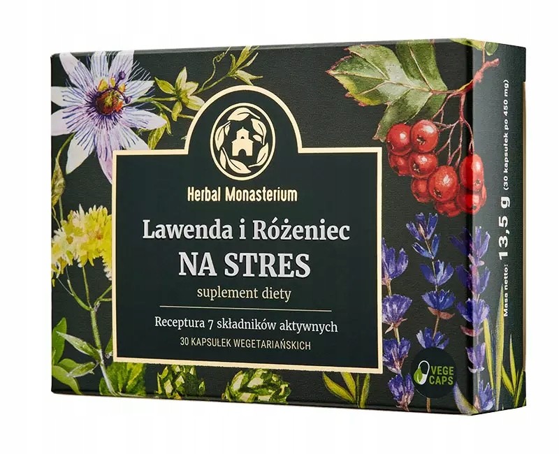 Lawenda I Różeniec Ashwagandha Na Stres Herbal Pharmaceuticals 30 Sztuk
