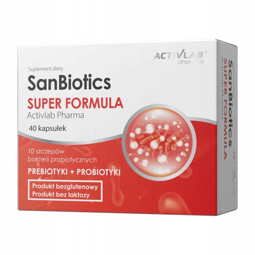 Activlab Sanbiotics Super Formula 10 Szczepów Probiotycznych 40 Kapsułek