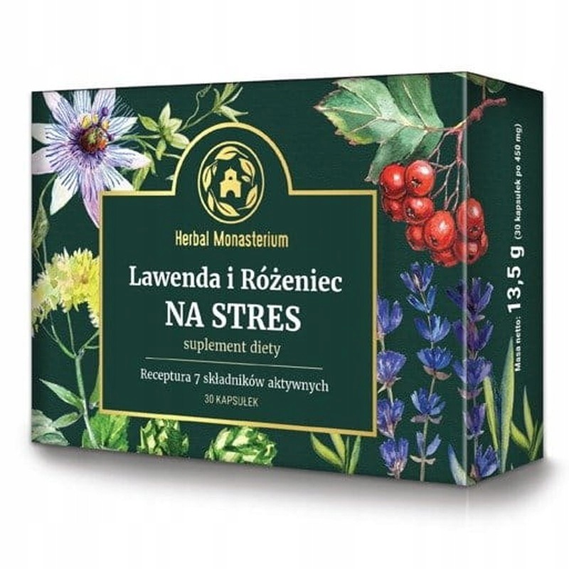 Lawenda I Różeniec Ashwagandha Na Stres Herbal Pharmaceuticals 30 Sztuk