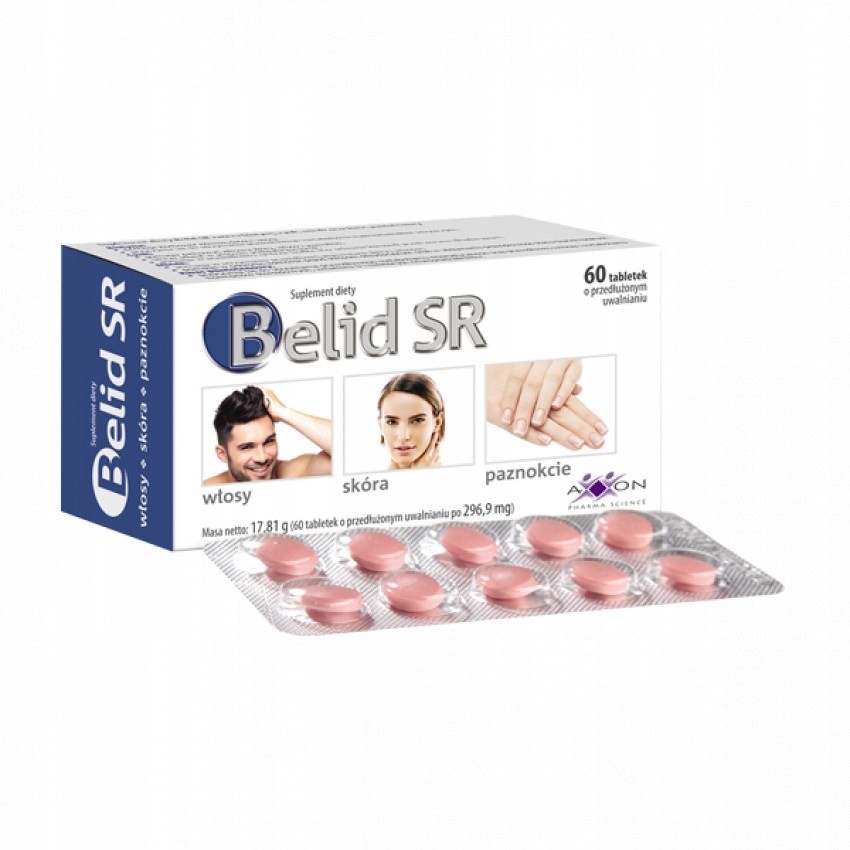 Belid SR Włosy Skóra Paznokcie Biotyna 60 szt.