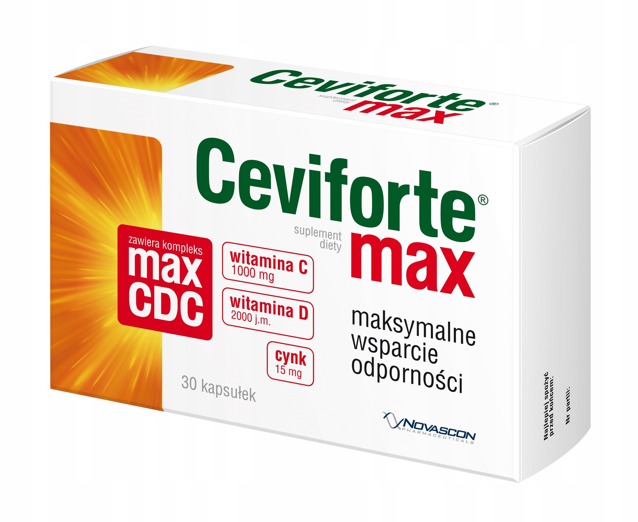 Ceviforte Max Witamina C 1000 D 2000 Cynk 30 kaps.
